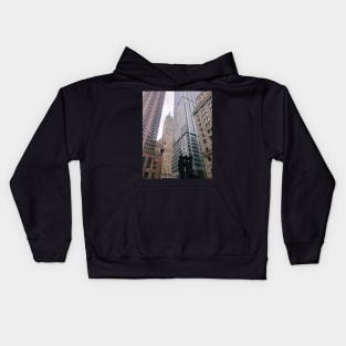 New York City Financial District Skyscrapers Kids Hoodie